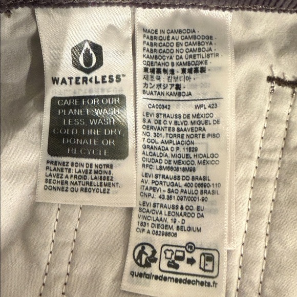 Levi’s Ribcage Straight Ankle Corduroy Pants Gray High Rise | 28 - Picture 7 of 9